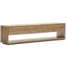 Alguema Тумба под ТВ из дубового шпона с натуральной отделкой 200 x 51 см