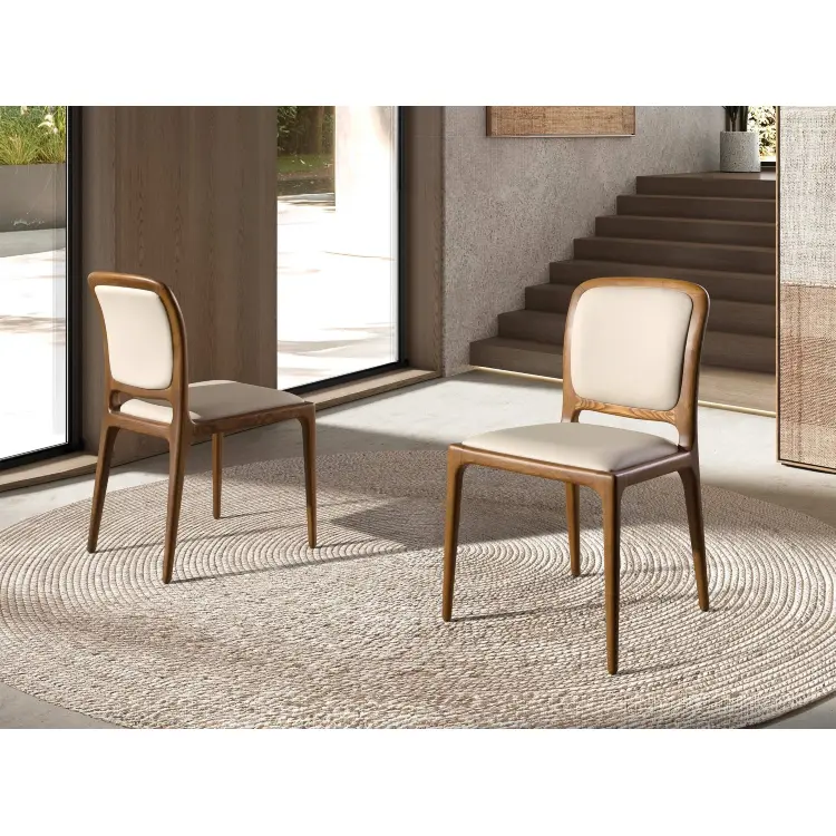 Стул 4169/CH-24075 из кремовой экокожи