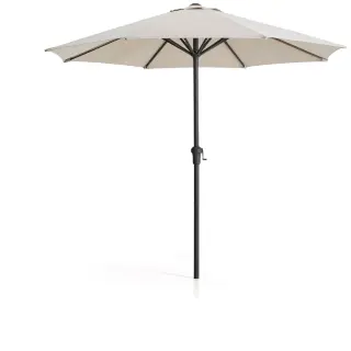 Бежевый зонт Milna с конструкцией из графитовой стали, диаметр 300 см