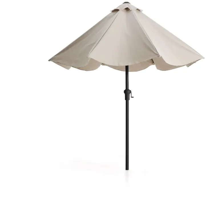 Бежевый зонт Milna с конструкцией из графитовой стали, диаметр 300 см