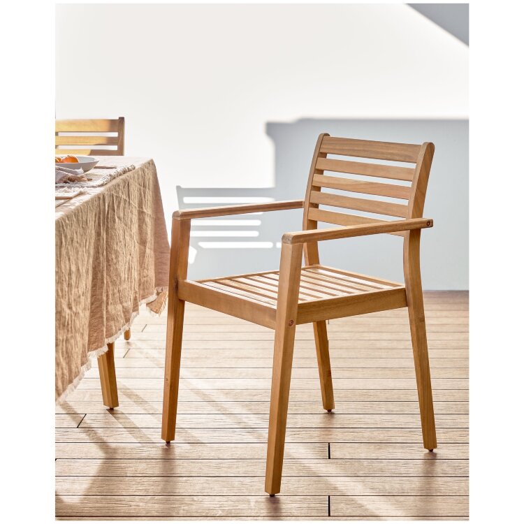 Стул Hanzel для сада из массива акации