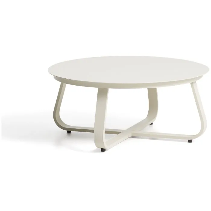 Уличный столик Tamaris из алюминия цвета экрю Ø80 см