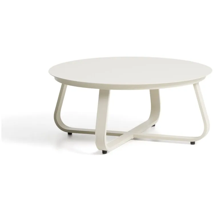 Уличный столик Tamaris из алюминия цвета экрю Ø80 см