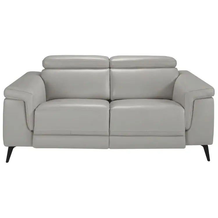 Диван 2-х местный с реклайнером 5319-2P-M5653 /6107 серый кожаный