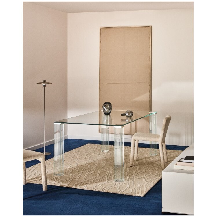 Стол Adularia из прозрачного закаленного стекла 160 x 90 см