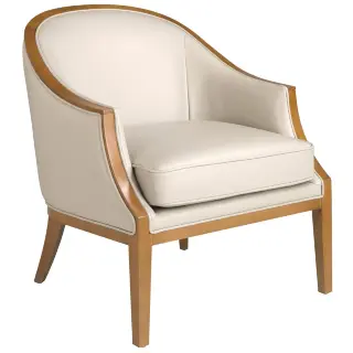 Кресло 5127/A856-T541011 из светло-серой кожи