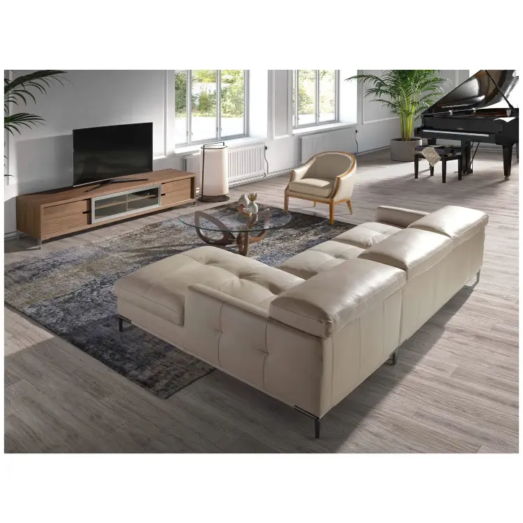 Кресло 5127/A856-T541011 из светло-серой кожи