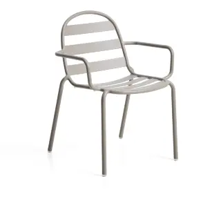 Уличный стул Joncols из алюминия с отделкой цвета таупе