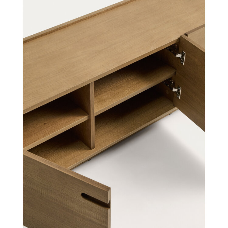 Тумба под ТВ Arelida из дубового шпона и массива дуба светло-коричневаф, 200 x 44 см