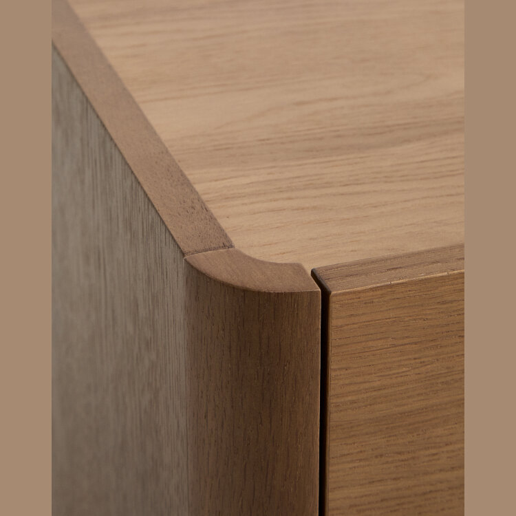 Тумба под ТВ Arelida из дубового шпона и массива дуба светло-коричневаф, 200 x 44 см