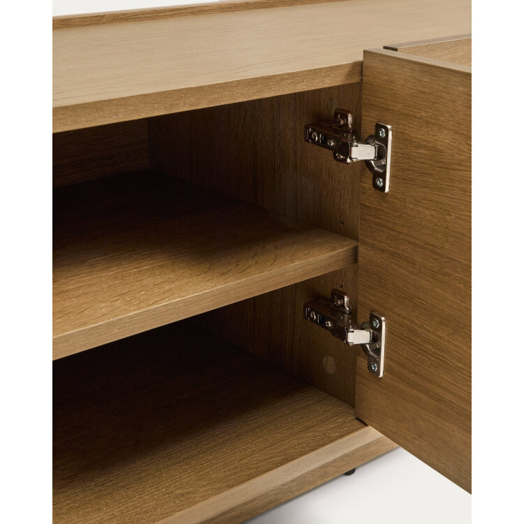 Тумба под ТВ Arelida из дубового шпона и массива дуба светло-коричневаф, 200 x 44 см