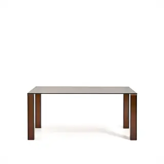 Стол Adularia из коричневого закаленного стекла 160 x 90 см