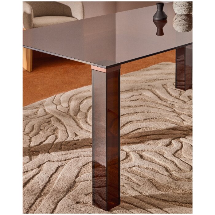 Стол Adularia из коричневого закаленного стекла 160 x 90 см