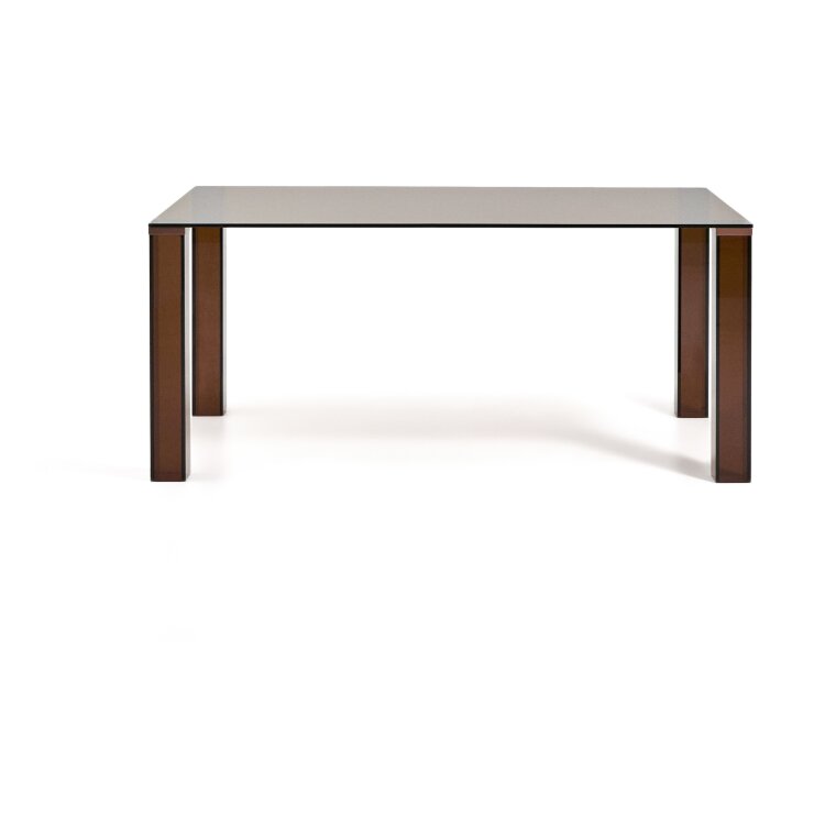 Стол Adularia из коричневого закаленного стекла 160 x 90 см