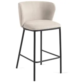 Ciselia Полубарный стул из бежевой синели 65 см