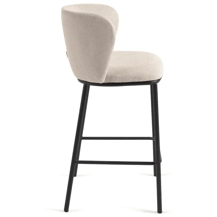 Ciselia Полубарный стул из бежевой синели 65 см