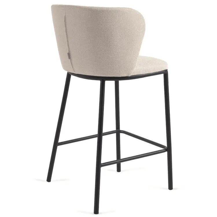 Ciselia Полубарный стул из бежевой синели 65 см