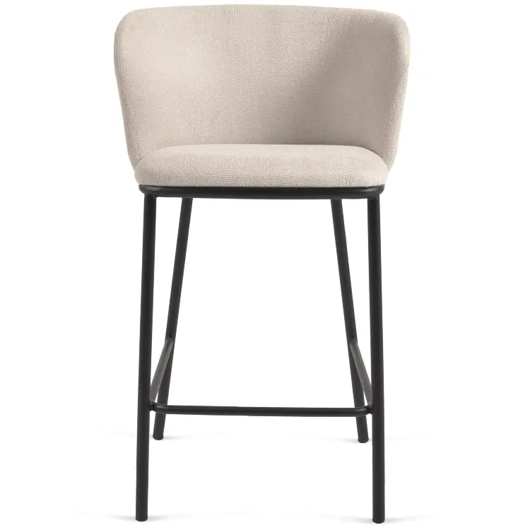 Ciselia Полубарный стул из бежевой синели 65 см