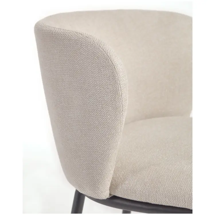 Ciselia Полубарный стул из бежевой синели 65 см