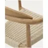 Уличный стул Nina из 100% массива акации и веревки цвета экрю