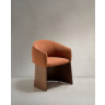 Стул Bosca из терракотовой синели и шпона ореха