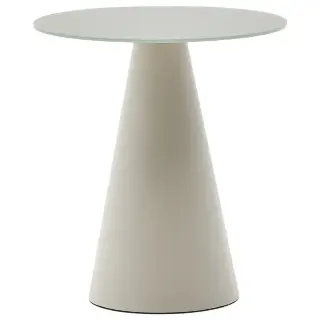 Журнальный столик Wilshire из матового стекла и стали матово-серый Ø50 см