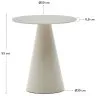 Журнальный столик Wilshire из матового стекла и стали матово-серый Ø50 см