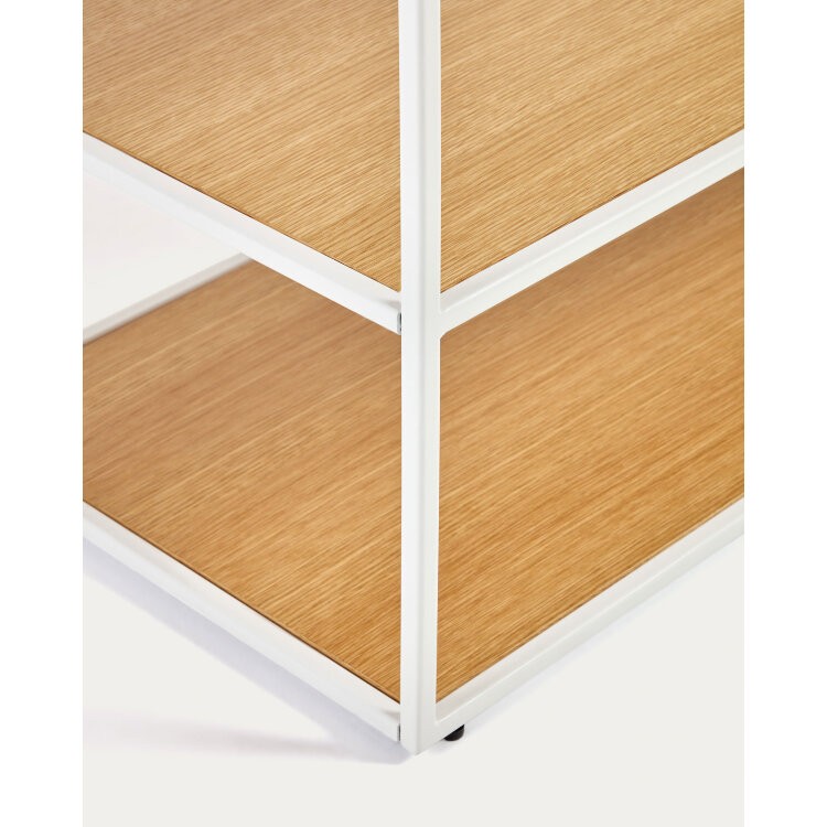 Yoana Тумба под TV из дубового шпона и белого металла 160 x 50 см