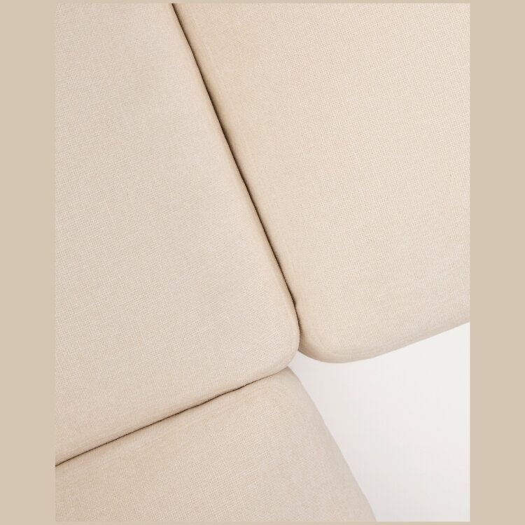 Alea 5-местный модульный угловой диван со съемным чехлом из шенилла цвета экрю 310 x 310 см