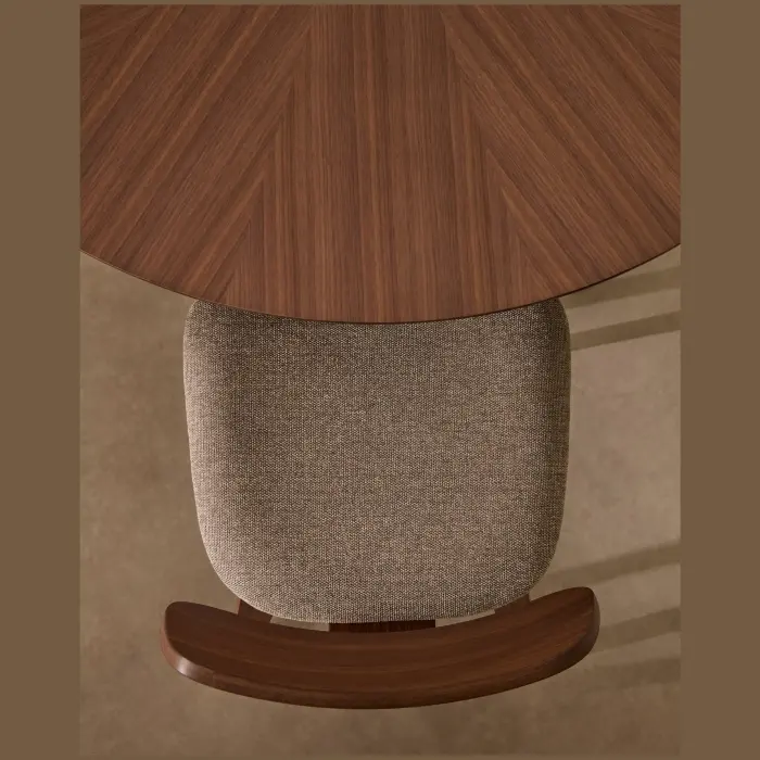 Круглый стол Naanim из орехового шпона, Ø 100 см