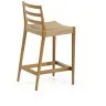Полубарный стул Analy из массива дуба в натуральной отделке и веревочным сиденьем 65 см