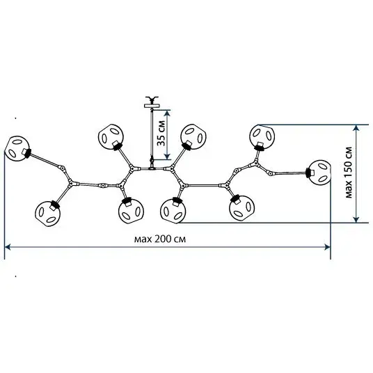 Люстра Branching Bubbles 9