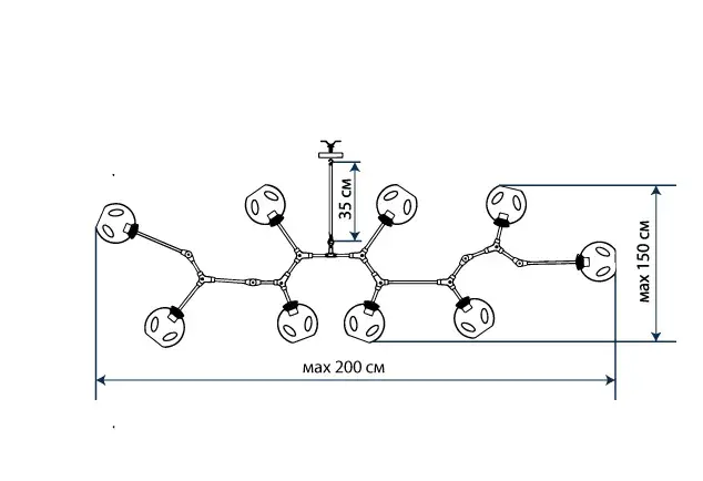 Люстра Branching Bubbles 9