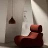 Club терракотовое кресло из ткани букле