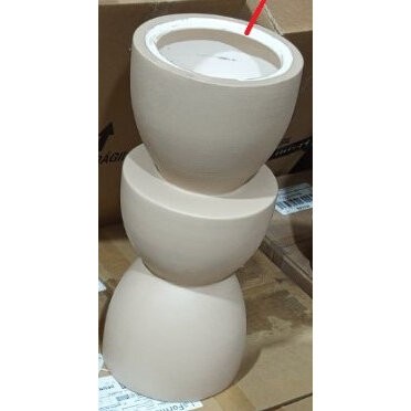 Столик Metric с круглой столешницей, латунный металл, бежевый