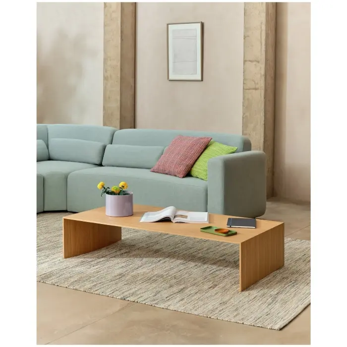 Litto Журнальный столик из шпона дуба натурального цвета 140 x 70 см