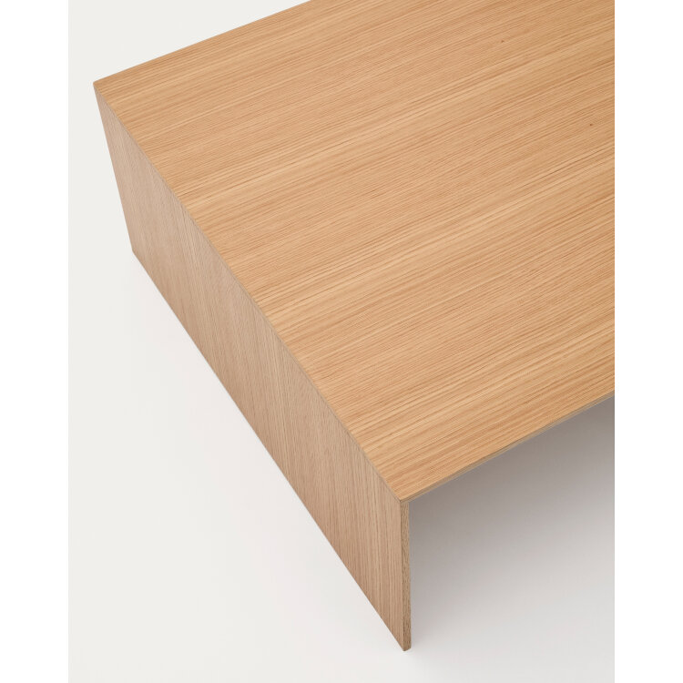 Litto Журнальный столик из шпона дуба натурального цвета 140 x 70 см