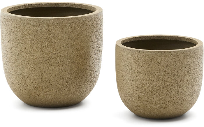 Набор из 2-х кашпо Selvi песчаник светло-коричневого цвета Ø 37 см