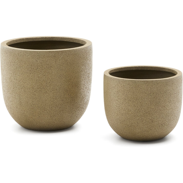 Набор из 2-х кашпо Selvi песчаник светло-коричневого цвета Ø 37 см