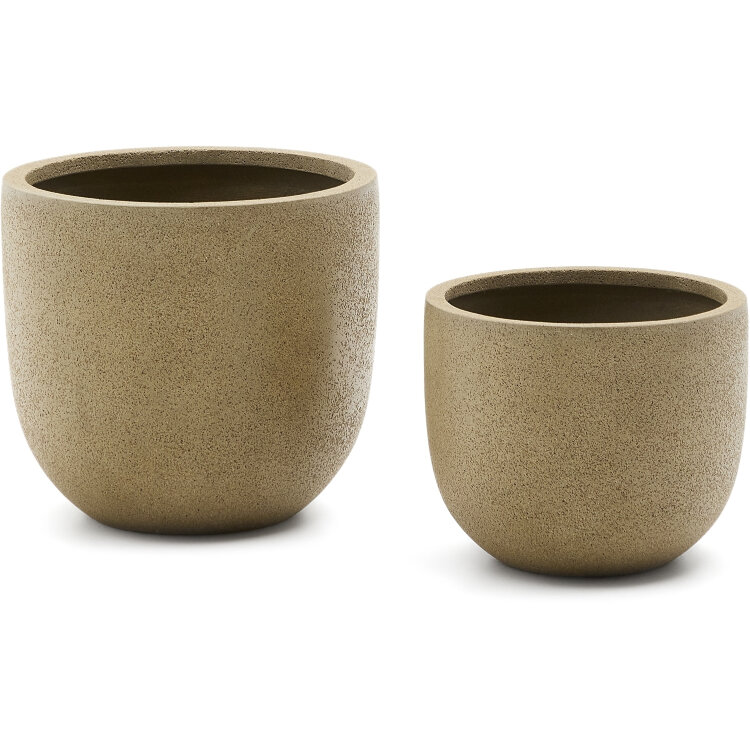 Набор из 2-х кашпо Selvi песчаник светло-коричневого цвета Ø 37 см