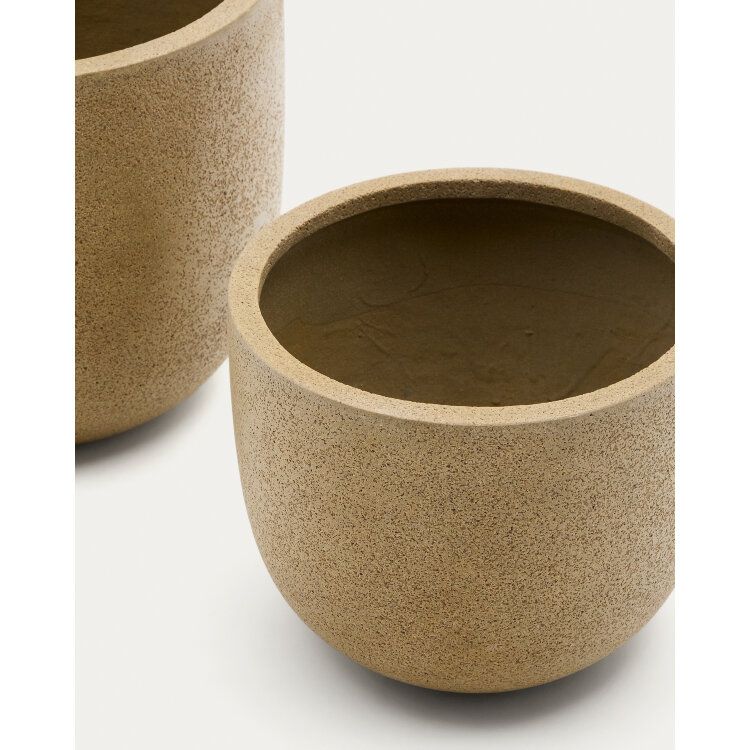Набор из 2-х кашпо Selvi песчаник светло-коричневого цвета Ø 37 см