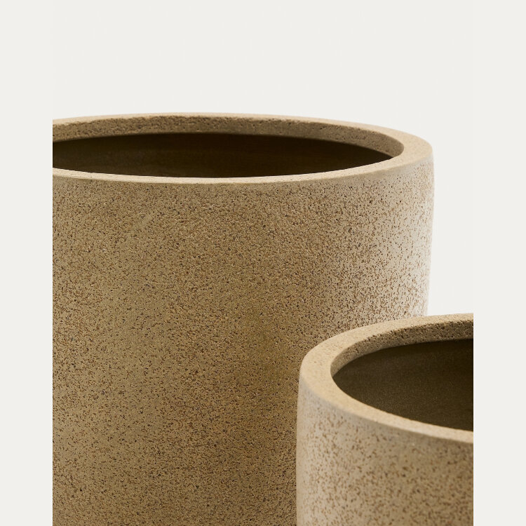 Набор из 2-х кашпо Selvi песчаник светло-коричневого цвета Ø 37 см