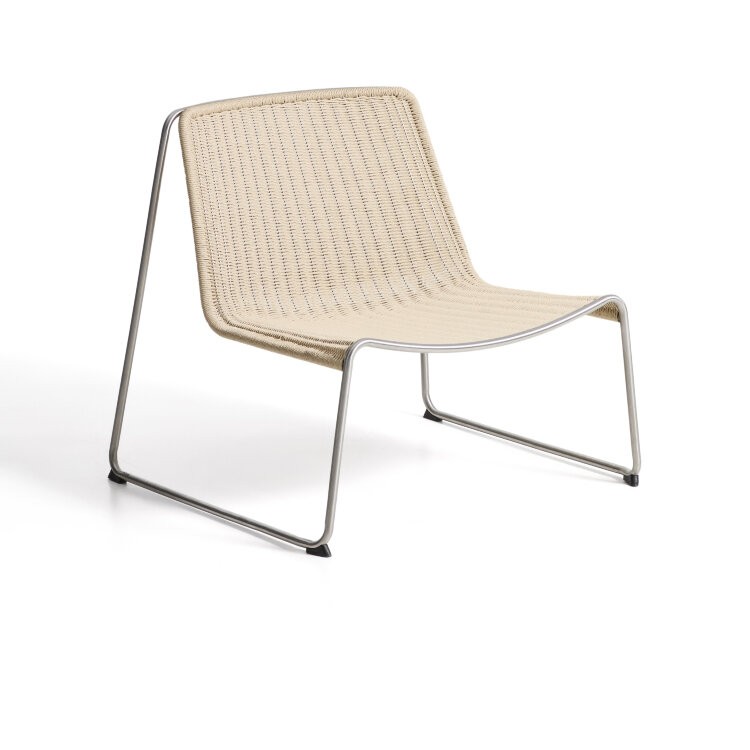 Уличное кресло Tavari из бежевой веревки и стали