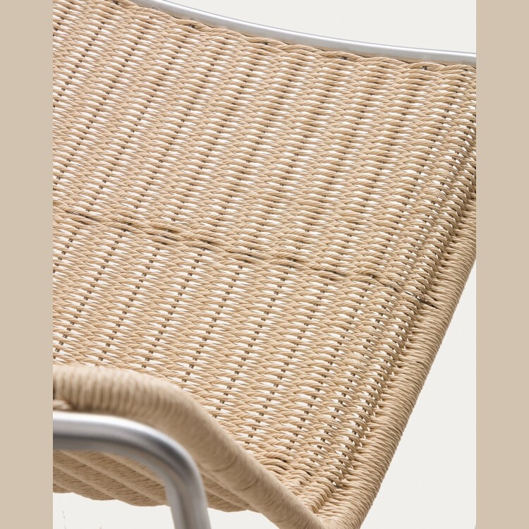 Уличное кресло Tavari из бежевой веревки и стали