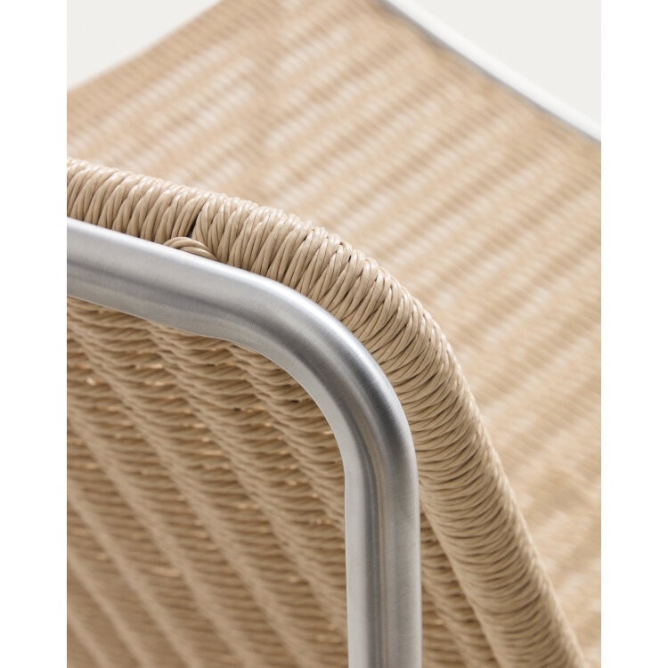 Уличное кресло Tavari из бежевой веревки и стали