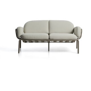 Уличный 2-х местный диван Joncols из алюминия цвета таупе, 164 см