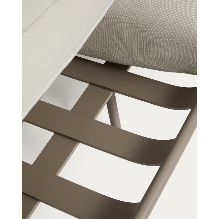 Уличный 2-х местный диван Joncols из алюминия цвета таупе, 164 см