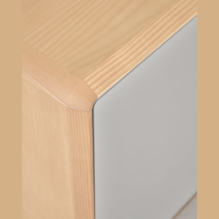 Тумба под ТВ Anielle из массива и шпона ясеня с двумя дверцами 180 x 39 см