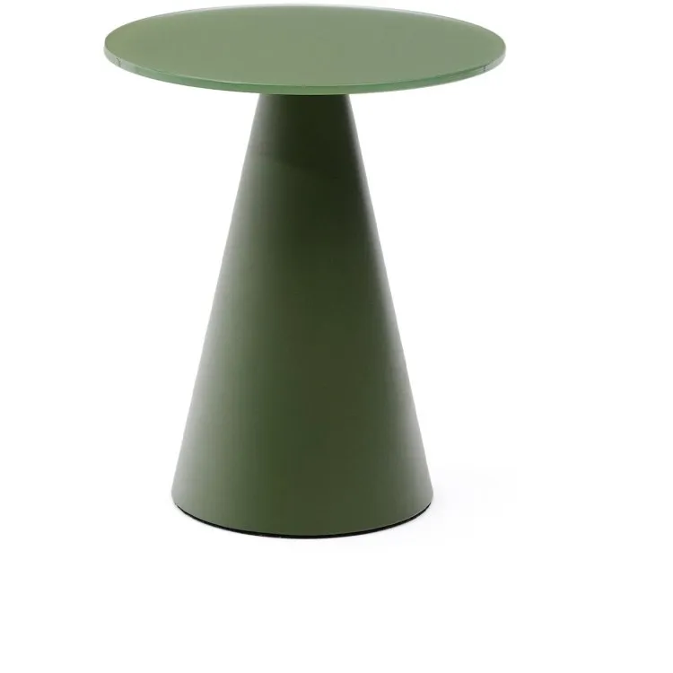 Журнальный столик Wilshire из стекла и стали зеленый Ø30cm