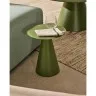 Журнальный столик Wilshire из стекла и стали зеленый Ø30cm